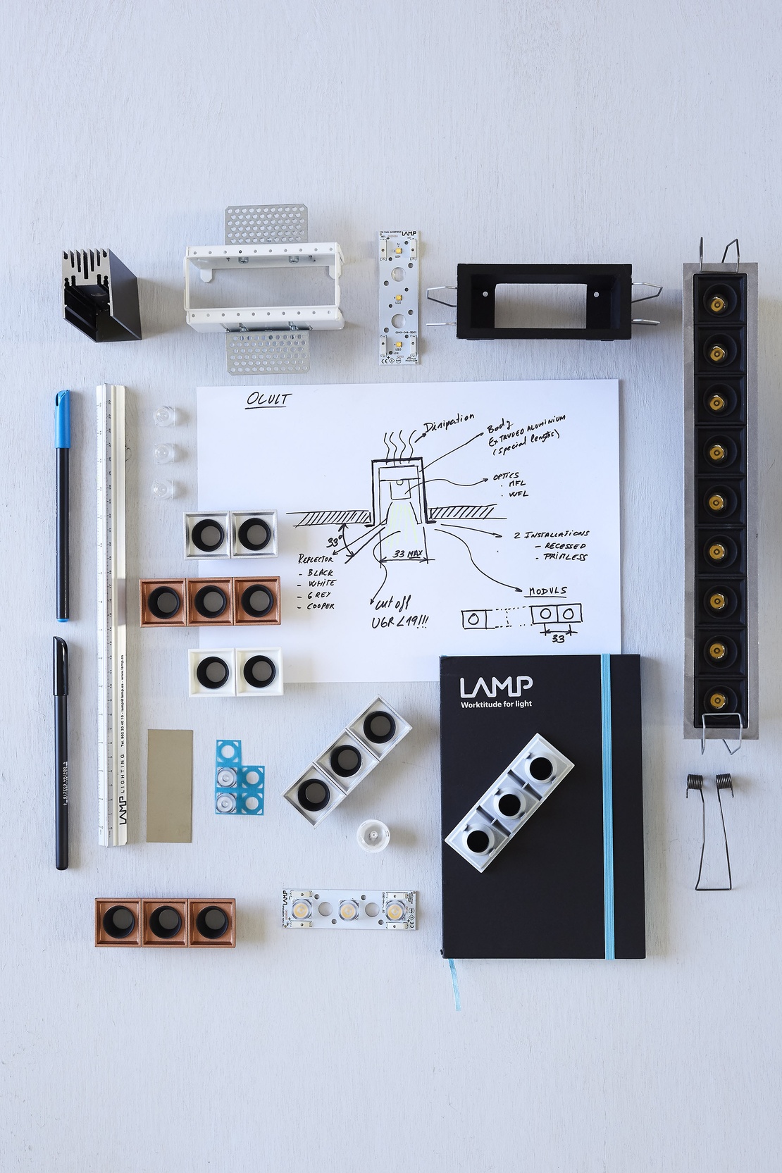 Lamp ocult downlight