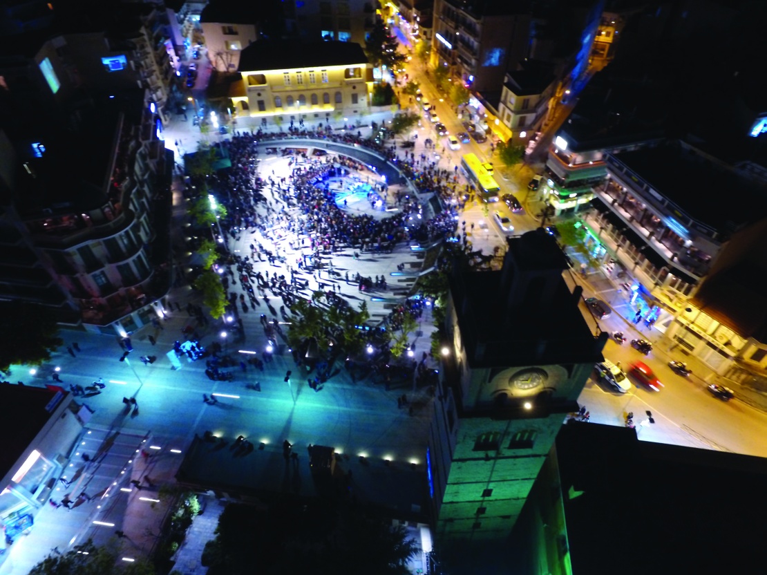 Dynamic IntegrationLight in Transition_ Lighting for the Redevelopment of the Central Square of Kozani_photo by Bountioukos Manos