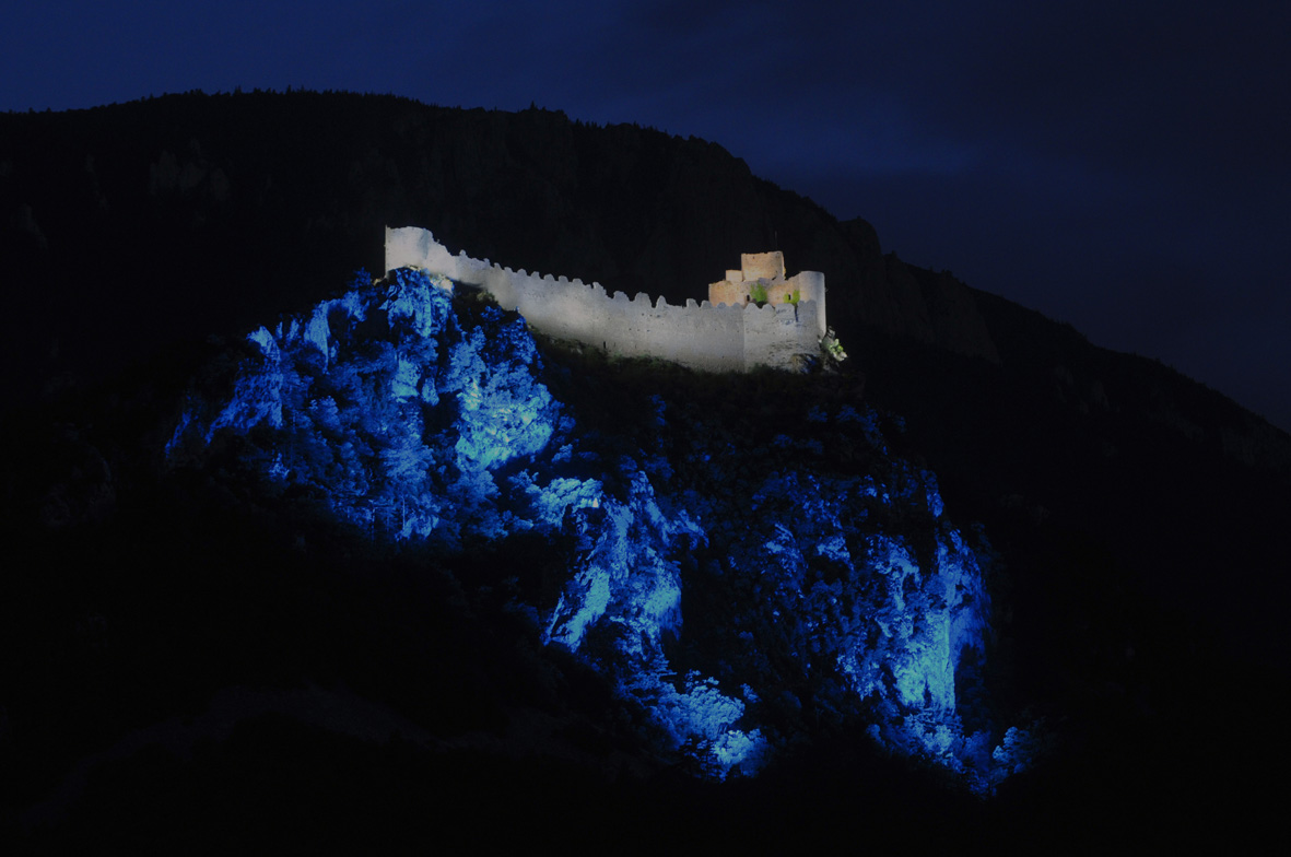 Puilaurens Cathar Castle noche
